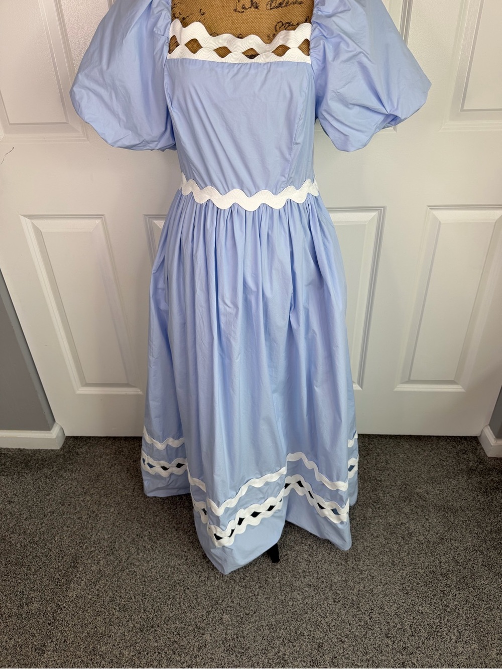 NWT English Factory Cottagecore Maxi Dress Blue Size M $220 - Picture 9 of 13